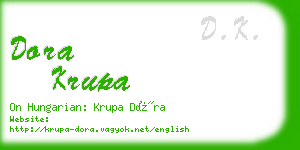 dora krupa business card